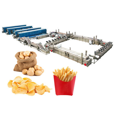 Fully Automatic Gas Heating French Fries Production Line for Fresh Frozen Sticks
